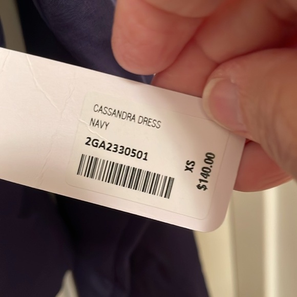 NWT Soft Surroundings Womens Cassandra Midi Dress Sz XS Blue Long Sleeve Pleated - Picture 4 of 15